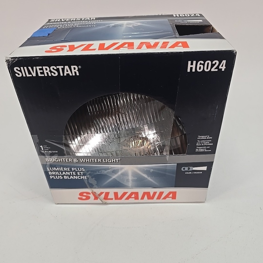 SYLVANIA H6024 SilverStar Sealed‎ Beam – Brighter 7" Round Headlight (1 Bulb)